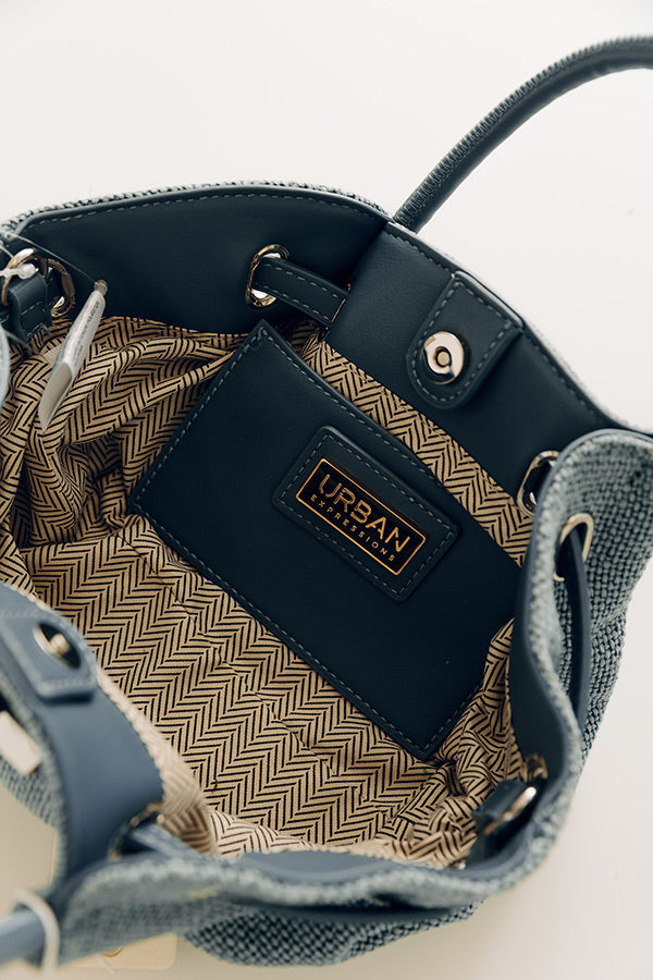 The Selena Woven Purse in Airy Blue Image - 3