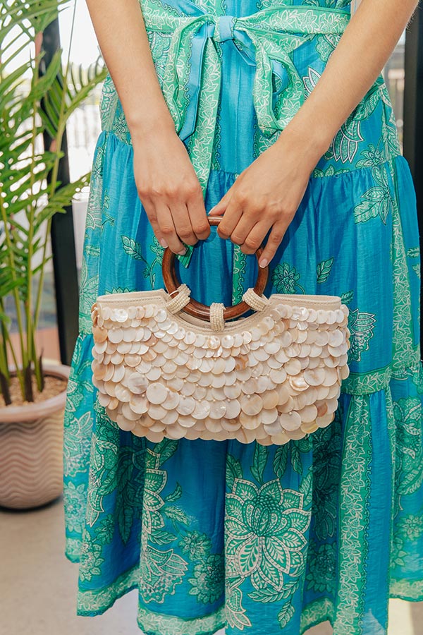The Scarlett Mother Of Pearl Embellished Handbag Image - 1