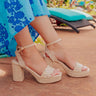 The Maiden Raffia Woven Platform Heel Image - 1