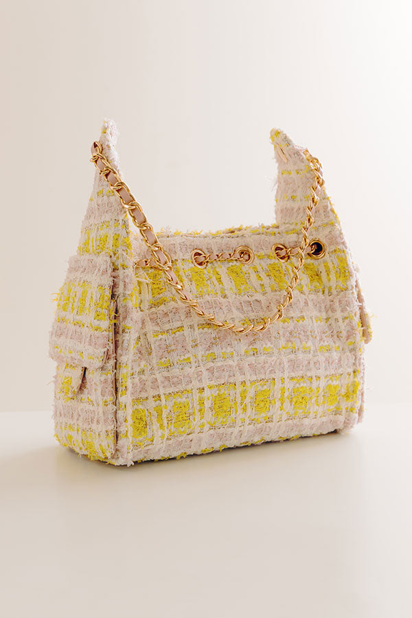 The Paisley Tweed Purse in Pink Image - 2