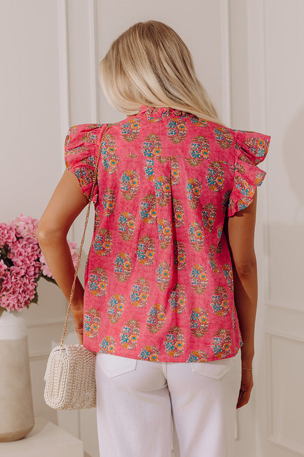 Out With The Girls Floral Top in Pink Image - 5