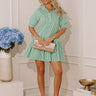 Sugar Stripes Mini Dress in Green Image - 1