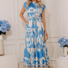 Cruise Ready Tiered Maxi Dress in Blue Image - 1