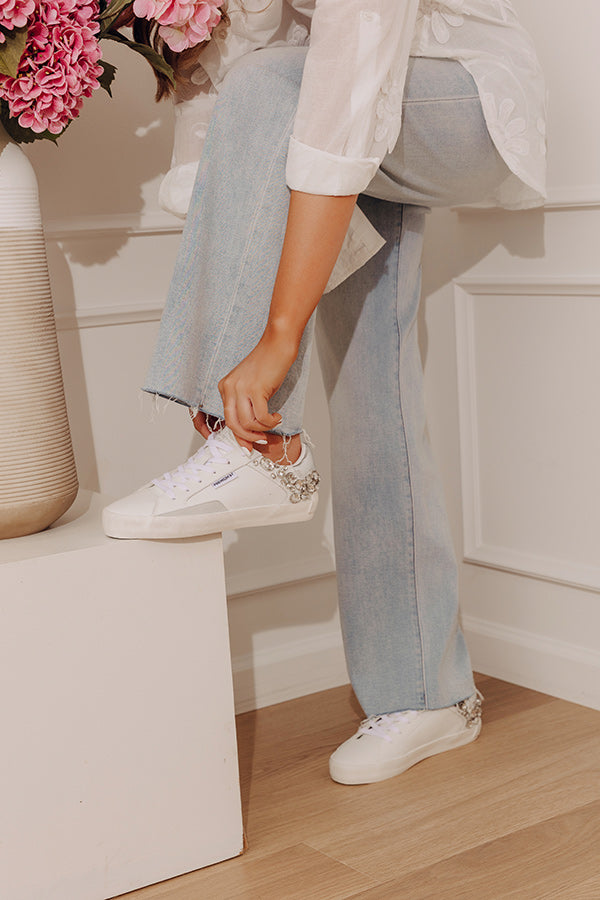 The Prime Faux Leather Embellished Sneaker Image - 1