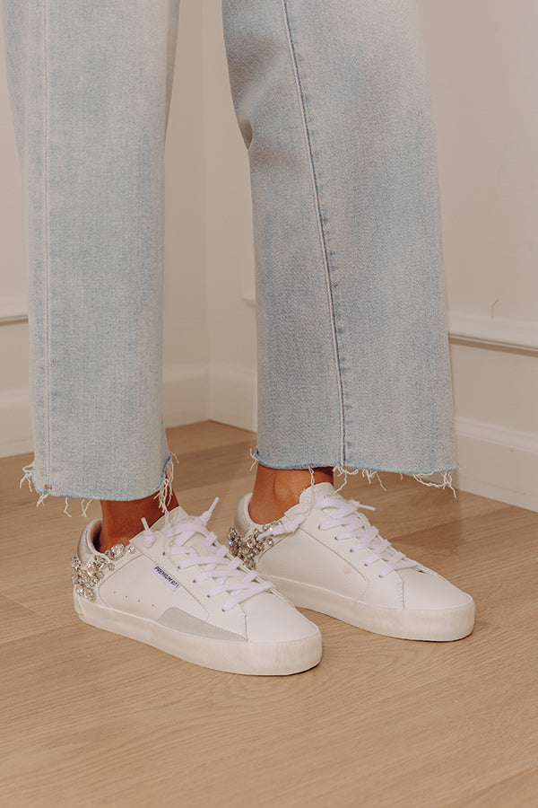 The Prime Faux Leather Embellished Sneaker Image - 4