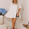 Simple Staple Poplin Mini Dress in White Image - 1