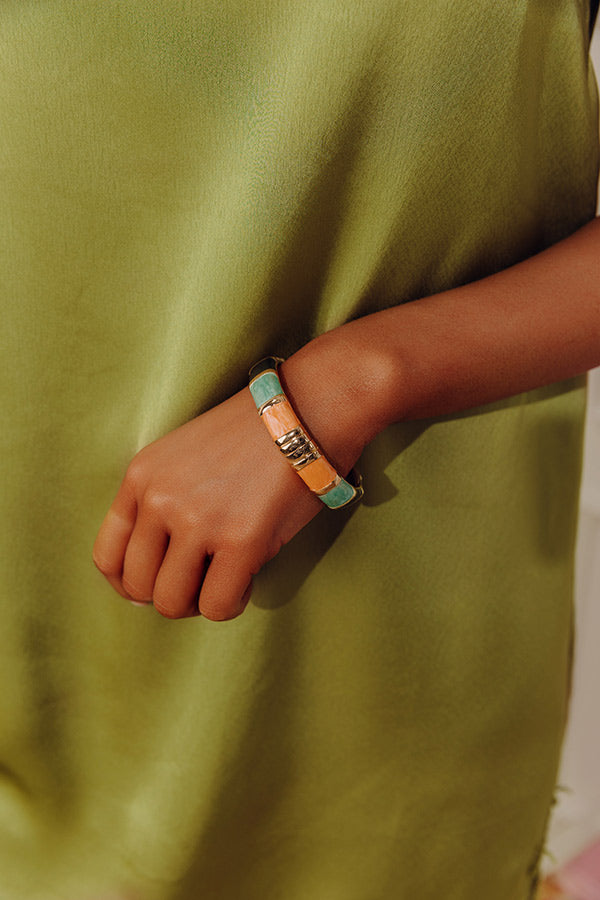 Pop Of Color Hinge Bangle Bracelet Image - 1