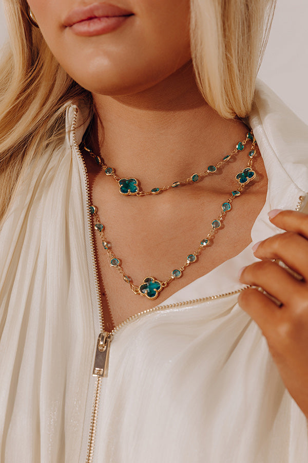 Lovely Layer Quatrefoil Station Necklace Image - 1