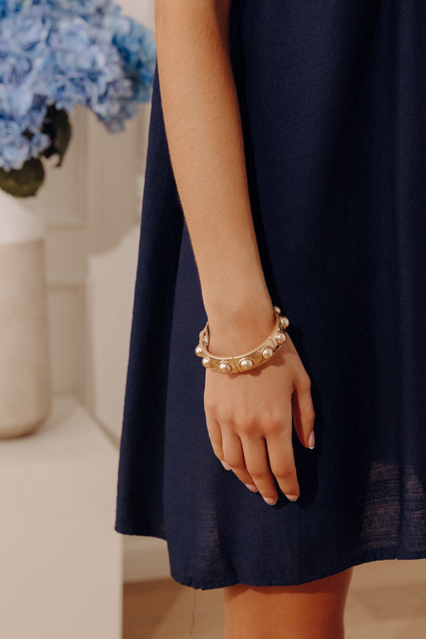 Glam Lifestyle Stretch Bracelet in Gold Image - 1