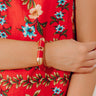 Vacay Chic Hinge Bangle Bracelet in Red Image - 1