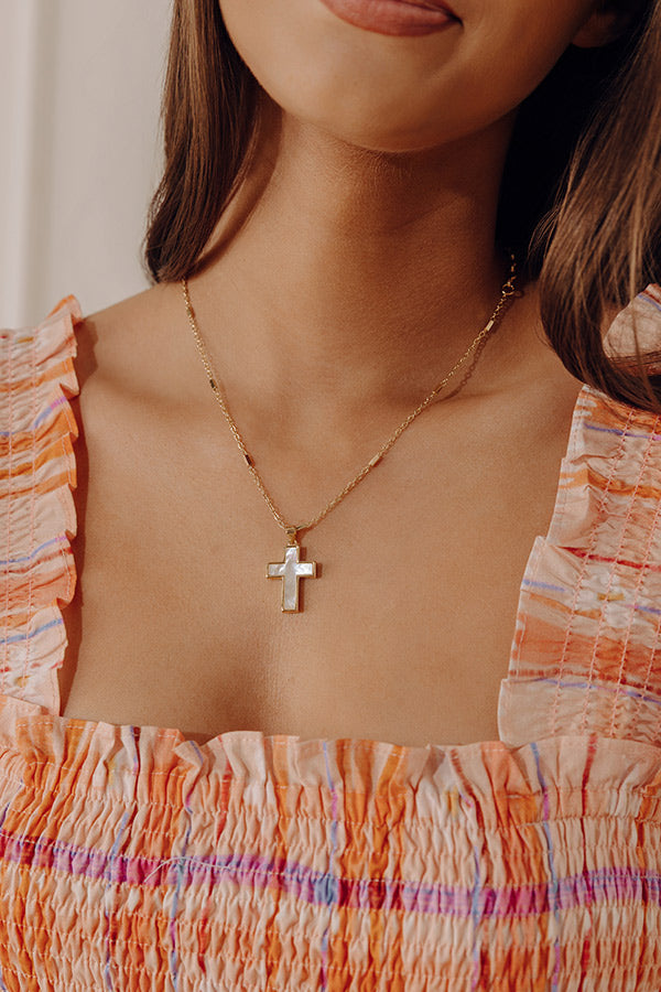 Loving Embrace Mother Of Pearl Necklace