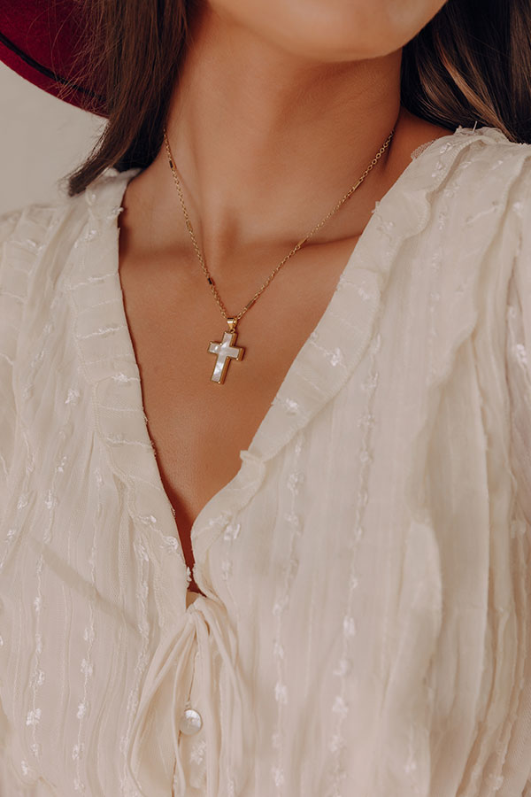Loving Embrace Mother Of Pearl Necklace Image - 1