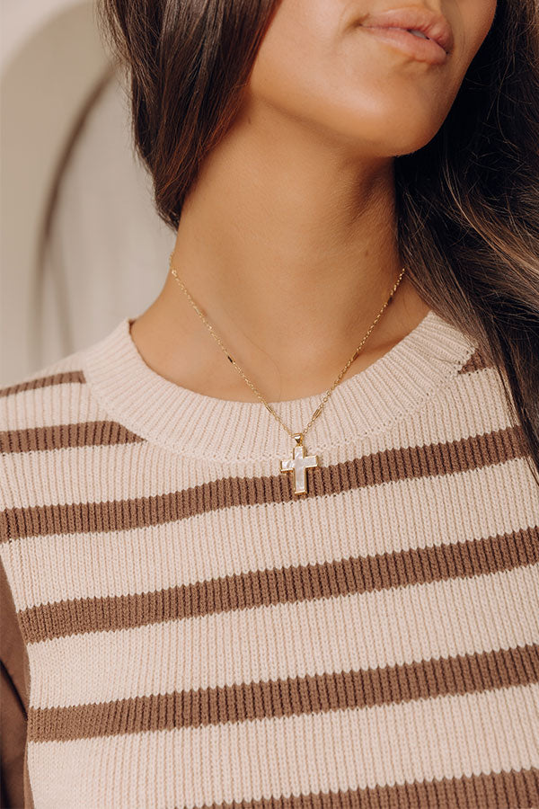 Loving Embrace Mother Of Pearl Necklace Image - 1