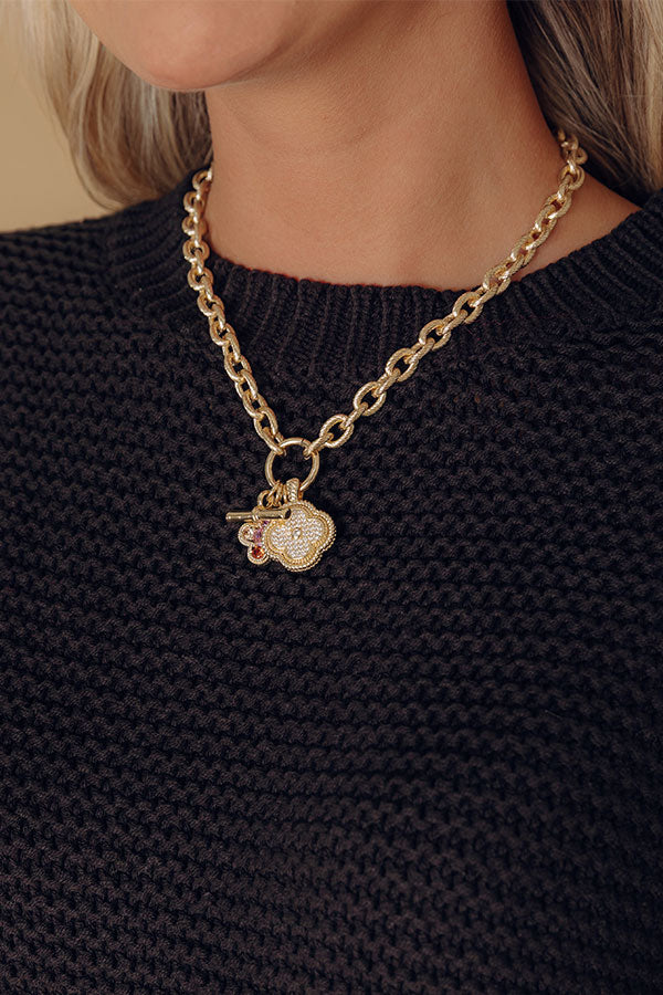 Sweet Society Cubic Zirconia Charm Necklace