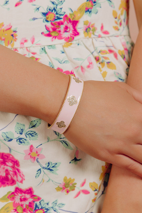 Charming Smile Cubic Zirconia Cuff Bracelet Image - 2