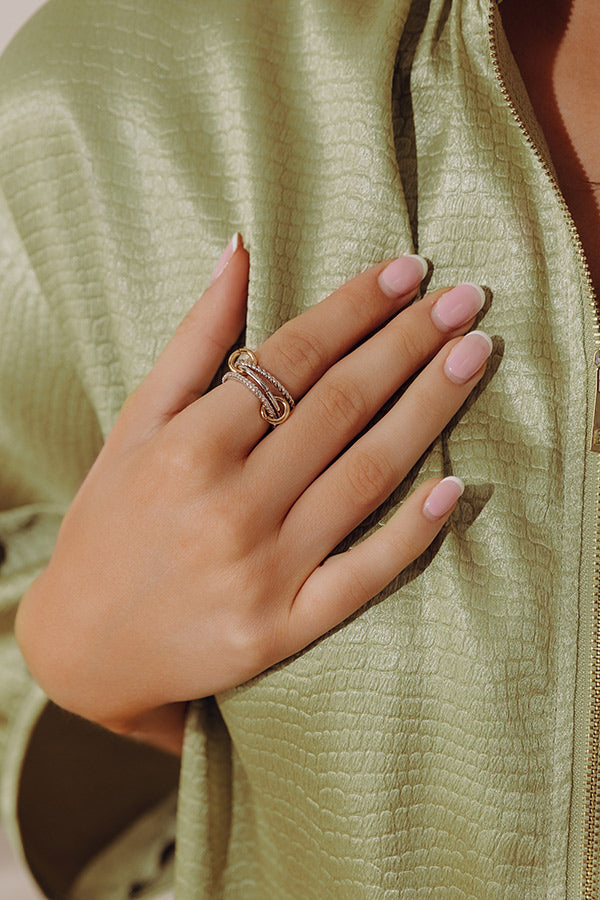 City Sleek Stacked Ring Image - 1