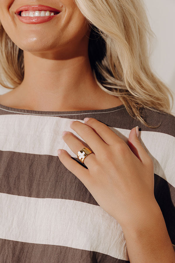 Loving Embrace Mother Of Pearl Ring