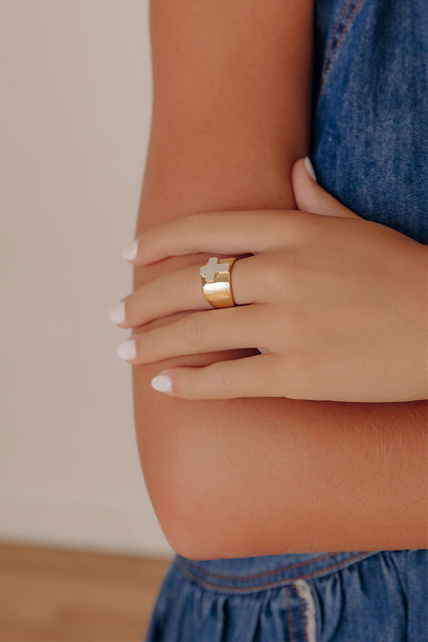 Loving Embrace Mother Of Pearl Ring Image - 1