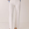 JUST USA Meredith High Waist Wide Leg Jean in Ivory Image - 1