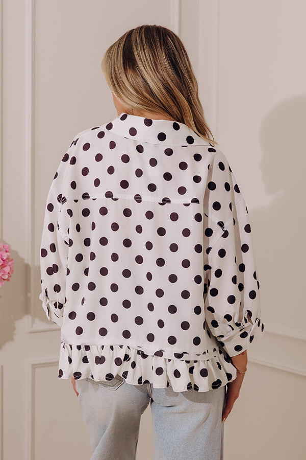 Spotted In The City Ruffle Top Image - 4