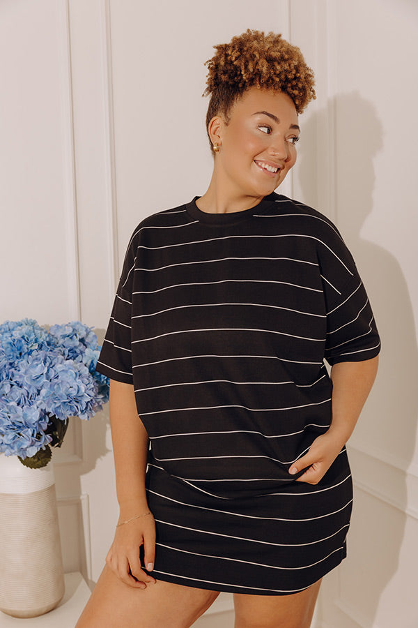 Classic Look Stripe Scuba Top Curves