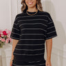 Classic Look Stripe Scuba Top Image - 1