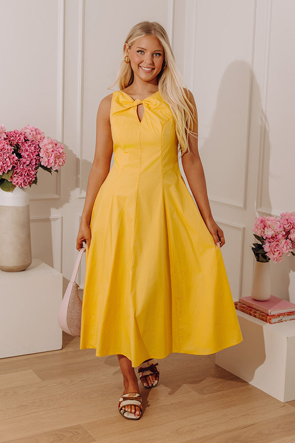 Sunlit Ease Poplin Midi Dress Image - 1