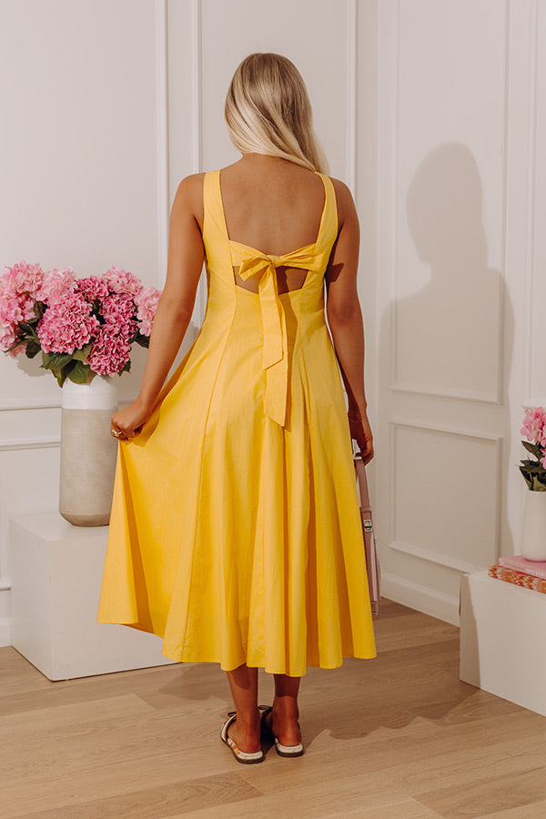 Sunlit Ease Poplin Midi Dress Image - 2