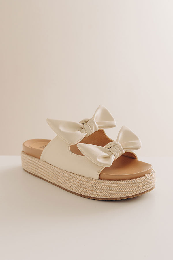 Lil Bit Knotty Faux Leather Sandal in Ivory Image - 1
