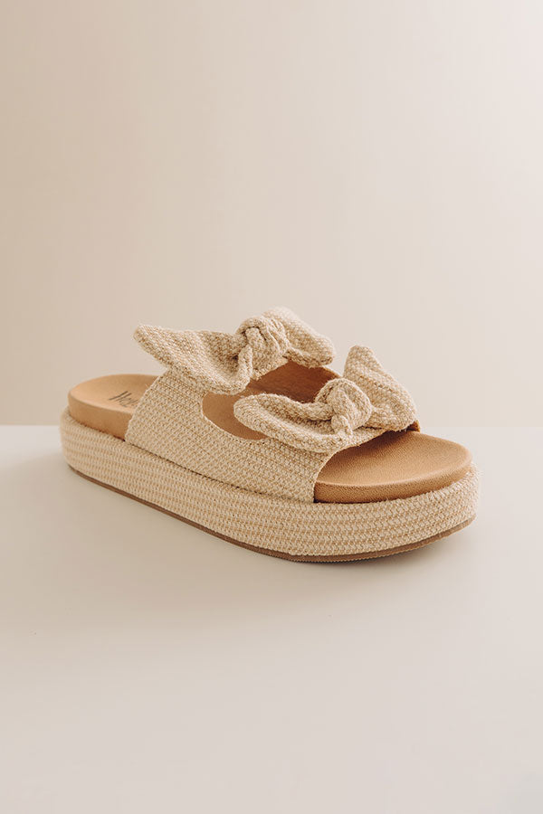 Lil Bit Knotty Woven Sandal in Iced Latte Image - 3