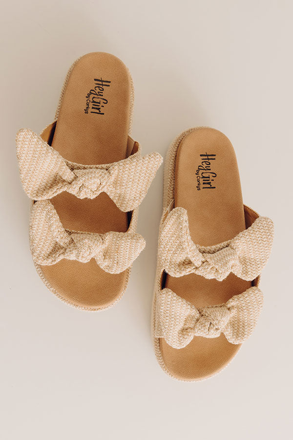 Lil Bit Knotty Woven Sandal in Iced Latte Image - 4
