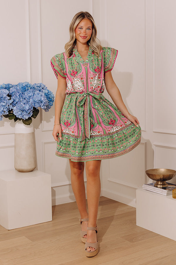 Positano Garden Floral Mini Dress Image - 2