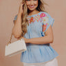 Vacay Bound Floral Embroidered Top Image - 1