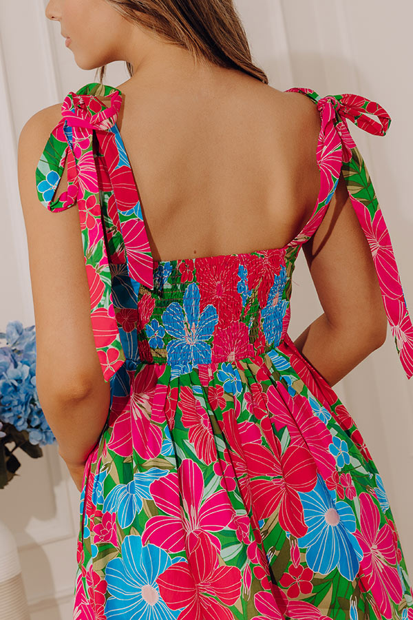 Island Escape Floral Mini Dress Image - 5