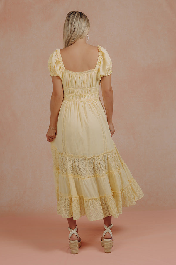 Honeyfield Lace Tiered Midi Dress Image - 5
