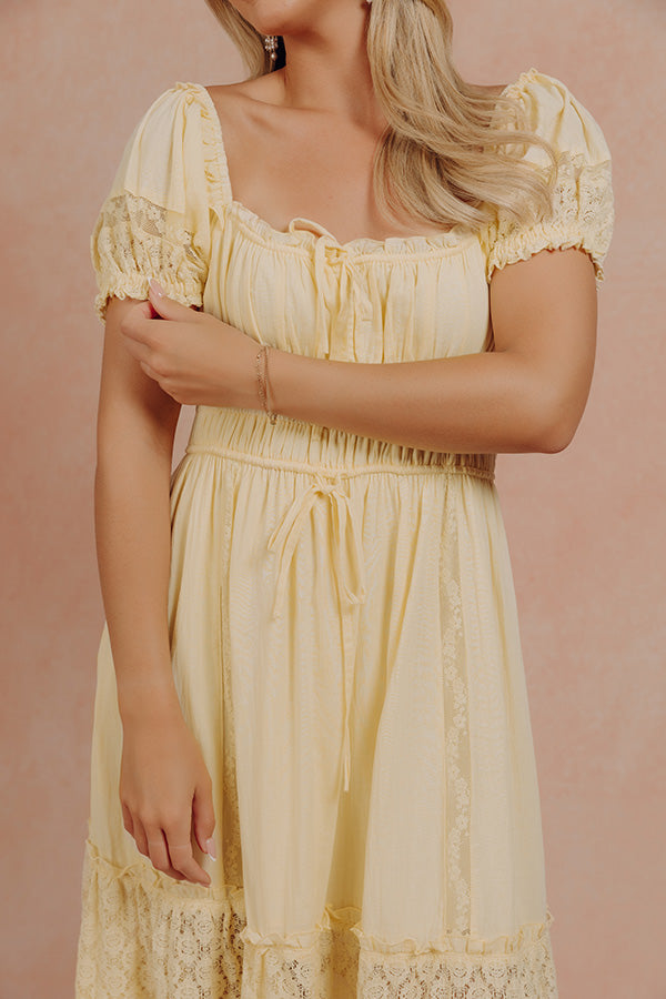 Honeyfield Lace Tiered Midi Dress Image - 2