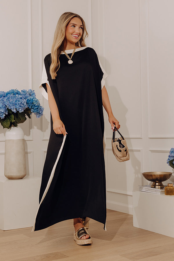 Uptown Happy Hour Caftan Maxi Dress in Black S / Black Uptown Happy Hour Caftan Maxi Dress in Black S / Black