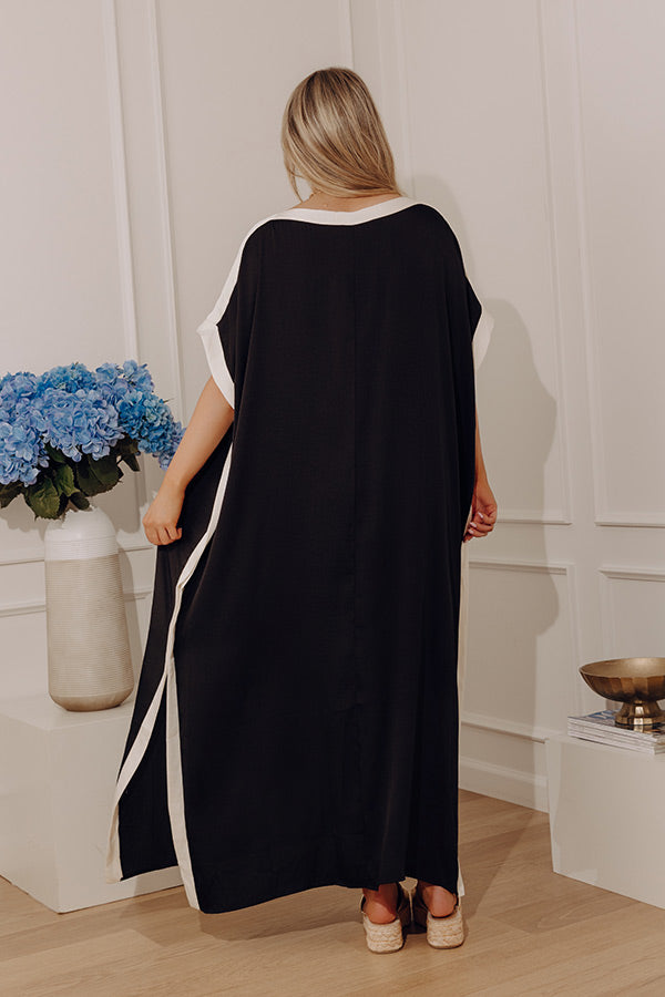 Uptown Happy Hour Caftan Maxi Dress in Black S / Black Uptown Happy Hour Caftan Maxi Dress in Black S / Black