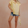 Darling Daywear Oversized Button Up Top in Yellow Image - 1