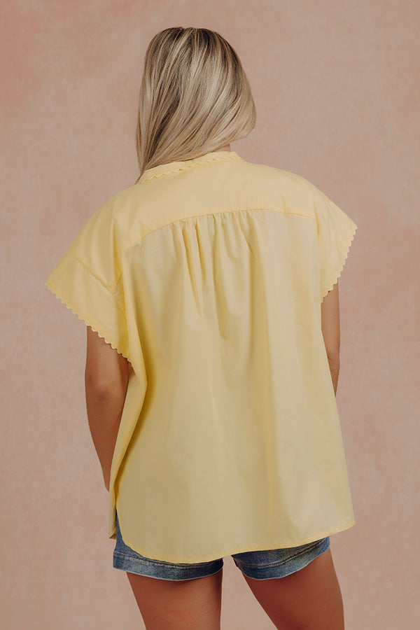 Darling Daywear Oversized Button Up Top in Yellow Image - 4