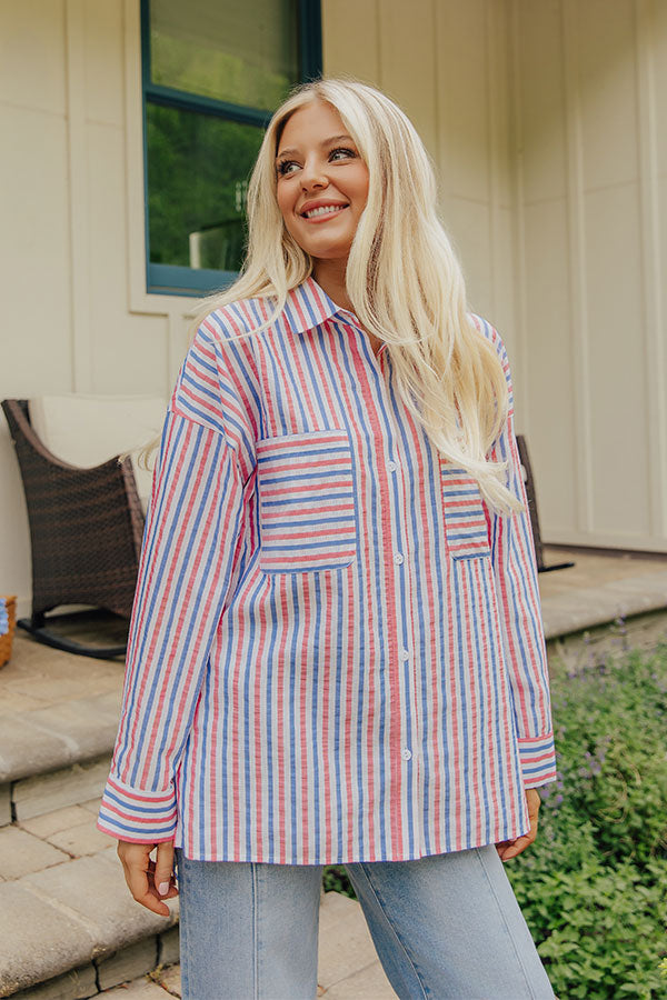 Liberty Weekend Oversized Button Up Top Image - 3