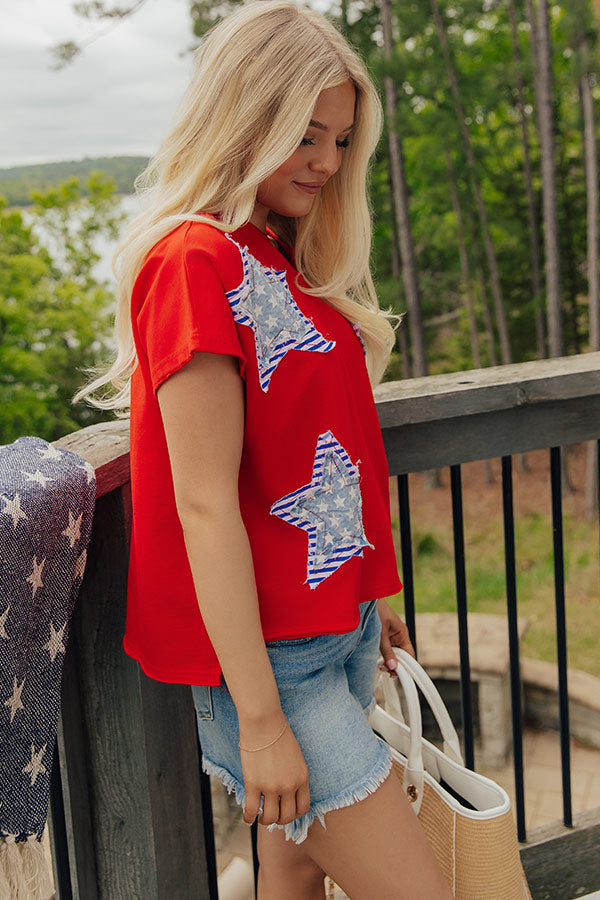 Seeing Stars Patchwork Top Image - 3