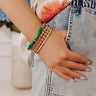 Lovely Layers Stretch Bracelet Set in Green Image - 1