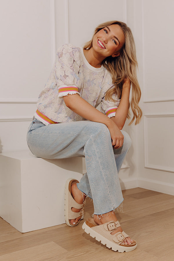 Pop Art Floral Lace Top
