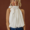 Rooftop Views Balloon Hem Top in White Image - 1