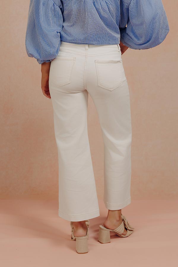 RISEN Polly Midrise Floral Embellished Wide Leg Jean Image - 3