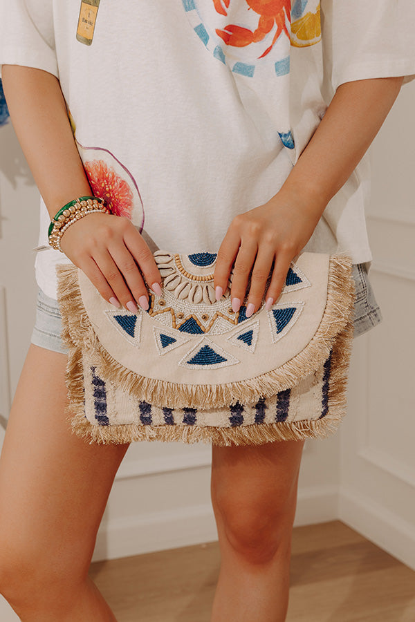 Oceanfront Party Beaded Clutch