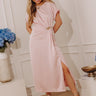 Timeless Allure Satin Midi Dress in Pink Image - 1