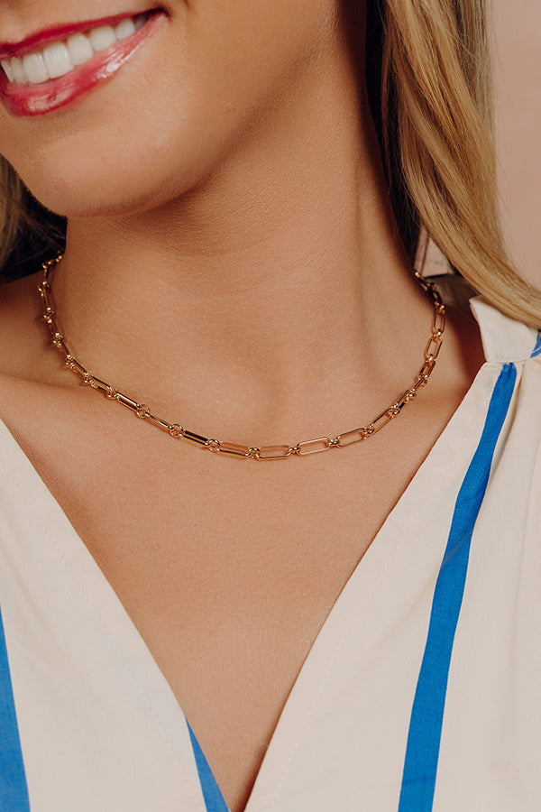 Casual Cues Paperclip Necklace