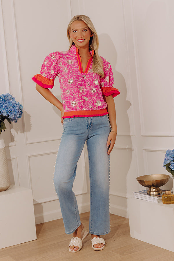 Bloom Burst Embroidered Top Image - 3